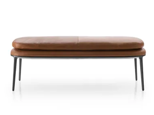 CARATOS - Upholstered leather bench - Bench by Maxalto