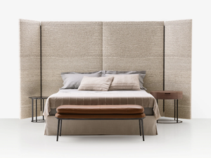DIKE - Fabric double bed with high headboard - Bed frame by Maxalto