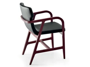 FULGENS - Upholstered leather chair with armrests - Chair by Maxalto