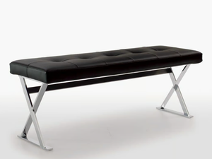 PATHOS - Upholstered leather bench - Bench by Maxalto