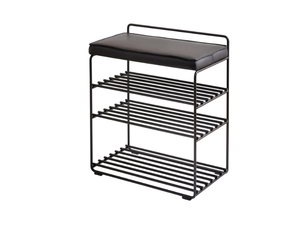 LOWER EAST SEAT - Metal shoe rack with cushion - Accessories by Maze