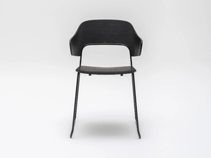 AFI - Stackable sled base chair with armrests - Chair by Mdd