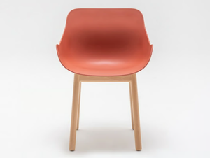 BALTIC BASIC - Polypropylene chair with wooden base and armrests - Chair by Mdd