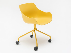 BALTIC BASIC - Swivel trestle-based polypropylene chair with castors - Chair by Mdd