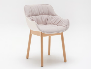 BALTIC SOFT - Fabric chair with wooden base and armrests - Chair by Mdd