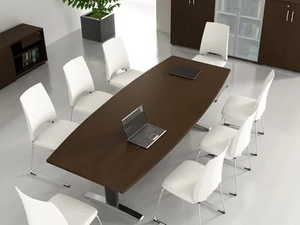 ERGONOMIC MASTER - Oval wooden meeting table - Table by Mdd