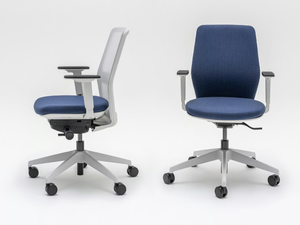 EVO - Swivel fabric office chair with armrests with 5-Spoke base - Office Chair by Mdd