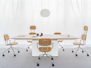 GRAVITY - Rectangular melamine-faced chipboard meeting table - Table by Mdd