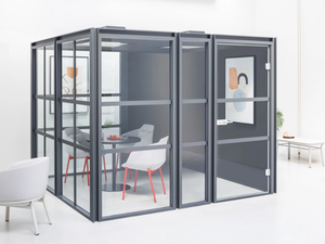 HAKO MEETING XL - Acoustic meeting pod with built-in lights - Booth by Mdd