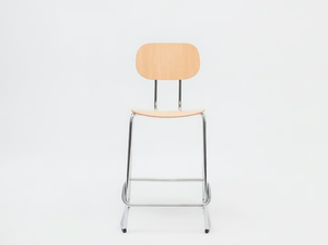 NEW SCHOOL - Sled base high plywood stool with footrest - Stool by Mdd