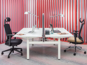 OGI-DRIVE - Multiple workstation desk with sound absorbing screens - Desk by Mdd