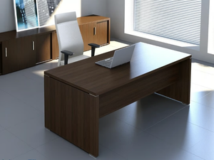 QUANDO - Rectangular melamine-faced chipboard office desk - Desk by Mdd