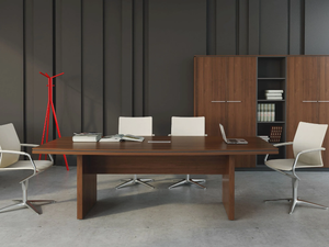 STATUS - Rectangular melamine-faced chipboard meeting table - Table by Mdd