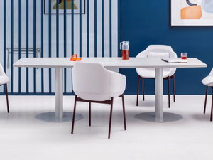 TACK - Rectangular MDF meeting table with cable management - Table by Mdd