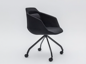 ULTRA P7KM, P7KT - Swivel trestle-based fabric chair with armrests - Chair by Mdd