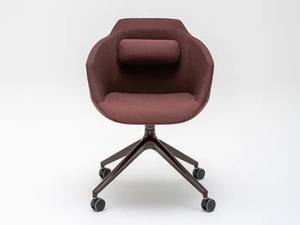 ULTRA UFP4K - Swivel upholstered fabric chair with castors - Chair by Mdd
