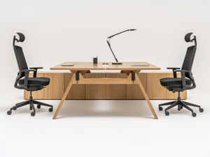 VIGA - Sectional multiple wooden office desk with shelves - Desk by Mdd