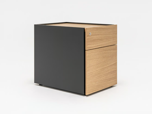 VIGA - Wooden filing cabinet with lock - Cabinet by Mdd