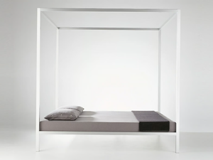 ALUMINIUM BED - Aluminium double bed - Bed frame by MDF Italia
