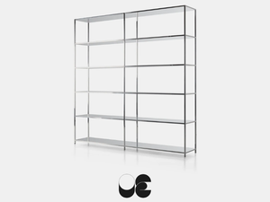 MINIMA - Sectional divider aluminium bookcase - Cabinet by MDF Italia