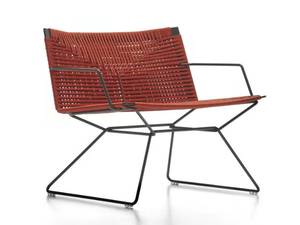 NEIL TWIST - Sled base garden rope easy chair with armrests - Armchair by MDF Italia