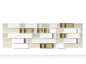 PENTAGRAMMA - Open modular extruded aluminium bookcase - Cabinet by MDF Italia