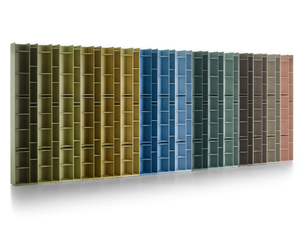 RANDOM 2C-3C - Divider modular wood fibre bookcase - Cabinet by MDF Italia