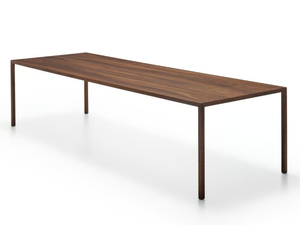 TENSE FINE WOOD - Rectangular walnut table - Table by MDF Italia