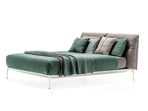YALE - Double bed with upholstered headboard - Bed frame by MDF Italia
