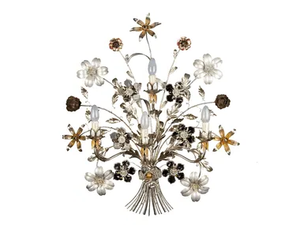 A585 - Wall lamp in wrought iron and crystal - Wall lamp by Mechini