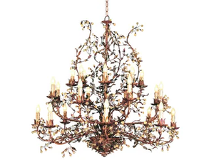 L202 - Wrought iron chandelier - Ceiling lamp by Mechini