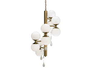 MEK 11 - Vertical chandelier in wrought iron - Ceiling lamp by Mechini
