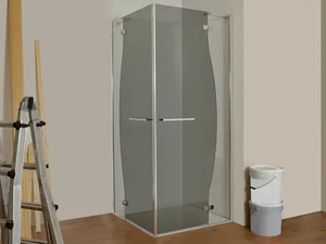 CHIAROSCURO - Corner glass shower cabin - Shower by MEGIUS