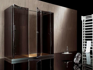 FILODOCCIA - 2 places glass shower cabin with hinged door - Door by MEGIUS