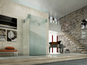 ICONA SEPARÈ WALL - Glass shower cabin - Shower by MEGIUS