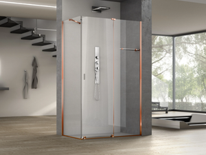 ILLUSION - Corner glass shower cabin with sliding door - Door by MEGIUS