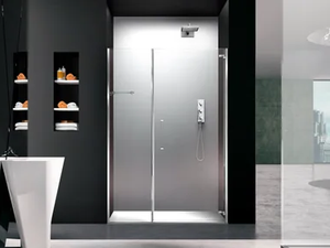 PRISMA 1.0 - Niche glass shower cabin with hinged door - Door by MEGIUS