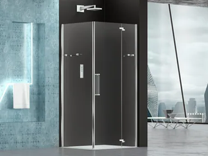 PRISMA 2.0 - Corner glass shower cabin with hinged door - Door by MEGIUS