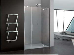 PRISMA 2.0 - Niche glass shower cabin with hinged door - Door by MEGIUS