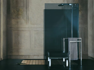 RASO-FILODOCCIA OPEN ISLAND - Tempered glass shower cabin with tray - Shower by MEGIUS