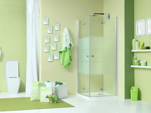 WEB 3.0 A - Corner shower cabin with folding door - Door by MEGIUS