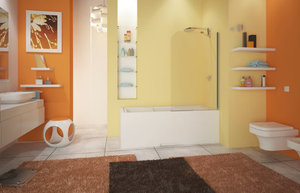 WEB 4.0 - Glass bathtub wall panel - Paneling by MEGIUS