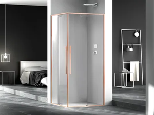 ZEN - Square glass shower cabin with sliding door - Door by MEGIUS