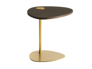HUG - Triangular steel and wood side table - Coffee table by MEMEDESIGN
