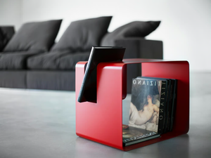 LIBRIS - Metal coffee table with integrated magazine rack - Coffee table by MEMEDESIGN