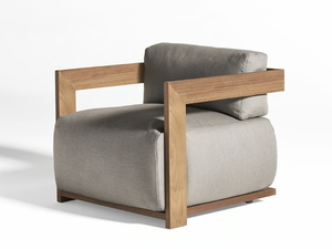CLAUD OPEN AIR - Technical fabric garden armchair with armrests - Armchair by Meridiani