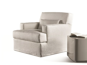 JAMES SLIM - Fabric armchair with armrests - Armchair by Meridiani