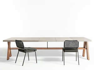 JOI OPEN AIR - Rectangular UHPC garden table - Table by Meridiani