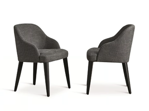 ODETTE DUE - Fabric chair with armrests - Chair by Meridiani