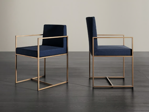 RIDER - Upholstered fabric chair with armrests - Chair by Meridiani